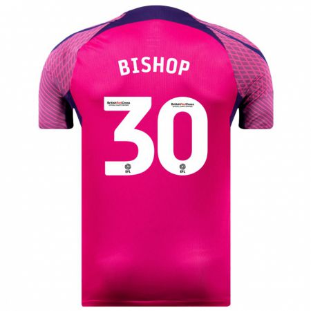 Kandiny Mujer Camiseta Nathan Bishop #30 Morado 2ª Equipación 2023/24 La Camisa Chile