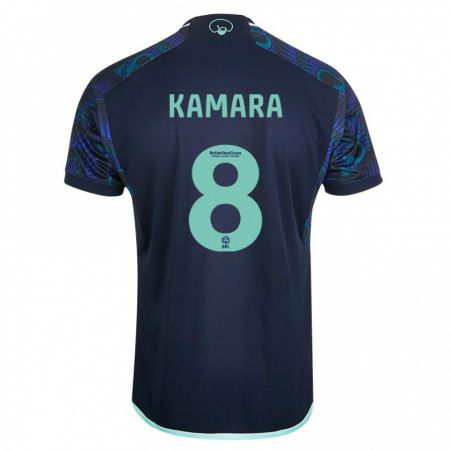 Kandiny Mujer Camiseta Glen Kamara #8 Azul 2ª Equipación 2023/24 La Camisa Chile