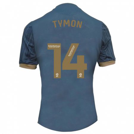 Kandiny Mujer Camiseta Josh Tymon #14 Verde Azulado Oscuro 2ª Equipación 2023/24 La Camisa Chile