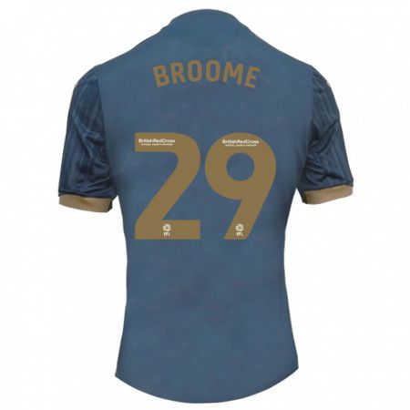 Kandiny Mujer Camiseta Nathan Broome #29 Verde Azulado Oscuro 2ª Equipación 2023/24 La Camisa Chile