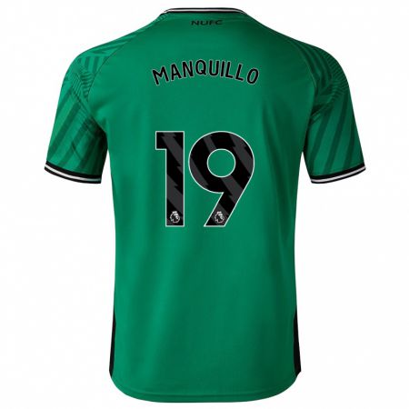 Kandiny Mujer Camiseta Javier Manquillo #19 Verde 2ª Equipación 2023/24 La Camisa Chile