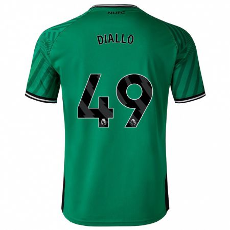 Kandiny Mujer Camiseta Amadou Diallo #49 Verde 2ª Equipación 2023/24 La Camisa Chile