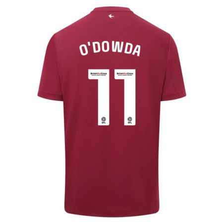 Kandiny Mujer Camiseta Callum O'dowda #11 Rojo 2ª Equipación 2023/24 La Camisa Chile