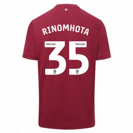 Kandiny Mujer Camiseta Andy Rinomhota #35 Rojo 2ª Equipación 2023/24 La Camisa Chile