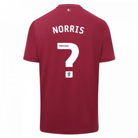 Kandiny Mujer Camiseta Jacob Norris #0 Rojo 2ª Equipación 2023/24 La Camisa Chile