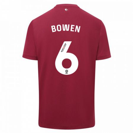 Kandiny Mujer Camiseta Megan Bowen #6 Rojo 2ª Equipación 2023/24 La Camisa Chile