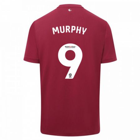 Kandiny Mujer Camiseta Alana Murphy #9 Rojo 2ª Equipación 2023/24 La Camisa Chile