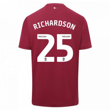 Kandiny Mujer Camiseta Tija Richardson #25 Rojo 2ª Equipación 2023/24 La Camisa Chile