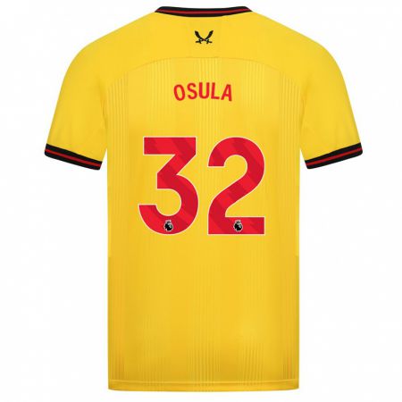 Kandiny Mujer Camiseta William Osula #32 Amarillo 2ª Equipación 2023/24 La Camisa Chile