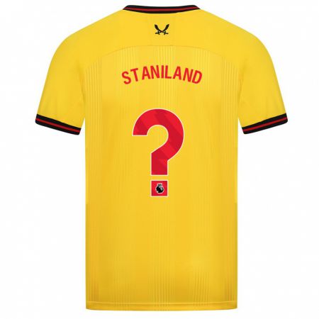 Kandiny Mujer Camiseta Charlie Staniland #0 Amarillo 2ª Equipación 2023/24 La Camisa Chile