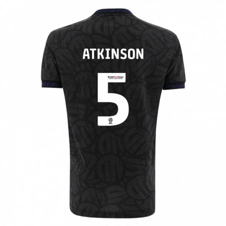 Kandiny Mujer Camiseta Rob Atkinson #5 Negro 2ª Equipación 2023/24 La Camisa Chile