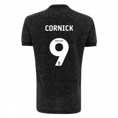 Kandiny Mujer Camiseta Harry Cornick #9 Negro 2ª Equipación 2023/24 La Camisa Chile