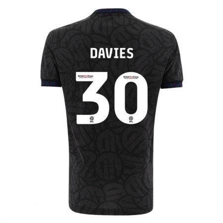 Kandiny Mujer Camiseta Yasmin Davies #30 Negro 2ª Equipación 2023/24 La Camisa Chile
