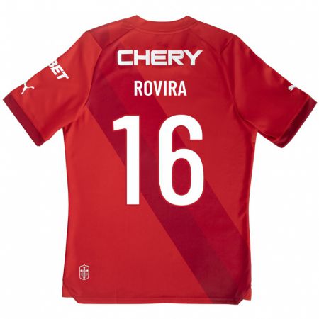 Kandiny Mujer Camiseta Brayan Rovira #16 Rojo 2ª Equipación 2023/24 La Camisa Chile