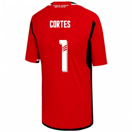 Kandiny Mujer Camiseta Brayan Cortés #1 Rojo 2ª Equipación 2023/24 La Camisa Chile