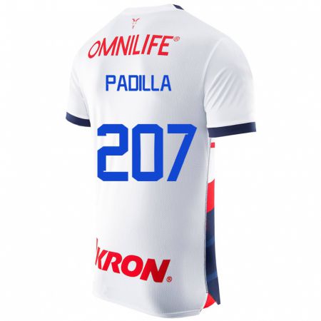 Kandiny Mujer Camiseta Yael Padilla #207 Blanco 2ª Equipación 2023/24 La Camisa Chile
