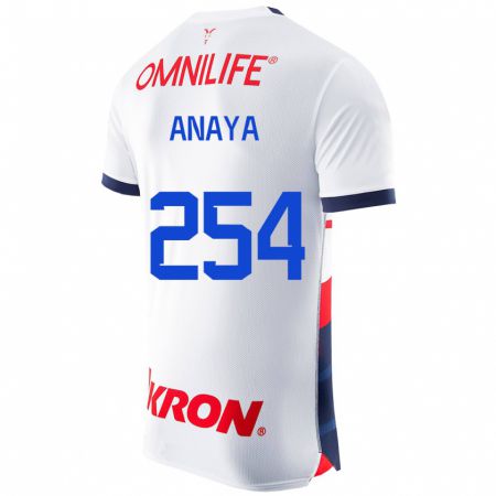 Kandiny Mujer Camiseta Mario Anaya #254 Blanco 2ª Equipación 2023/24 La Camisa Chile