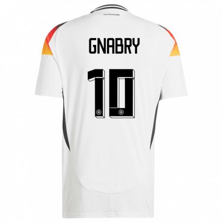 Kandiny Niño Camiseta Alemania Serge Gnabry #10 Blanco 1ª Equipación 24-26 La Camisa Chile