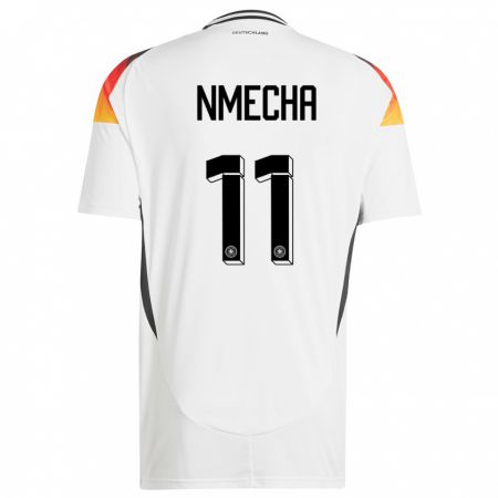 Kandiny Niño Camiseta Alemania Lukas Nmecha #11 Blanco 1ª Equipación 24-26 La Camisa Chile