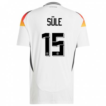 Kandiny Niño Camiseta Alemania Niklas Sule #15 Blanco 1ª Equipación 24-26 La Camisa Chile