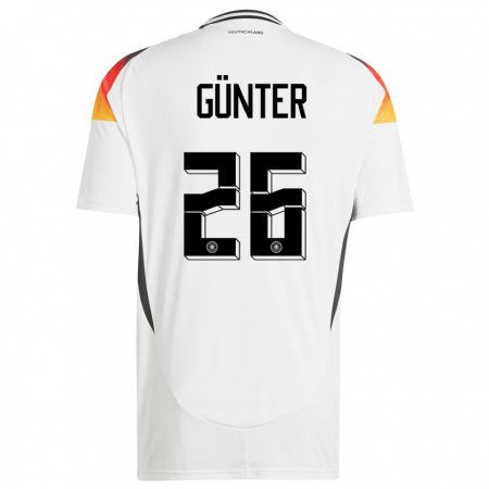Kandiny Niño Camiseta Alemania Christian Günter #26 Blanco 1ª Equipación 24-26 La Camisa Chile