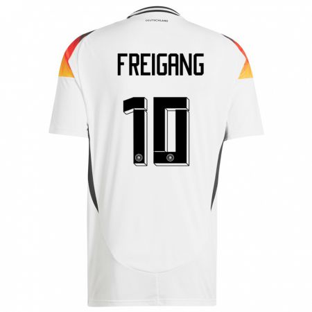 Kandiny Niño Camiseta Alemania Laura Freigang #10 Blanco 1ª Equipación 24-26 La Camisa Chile