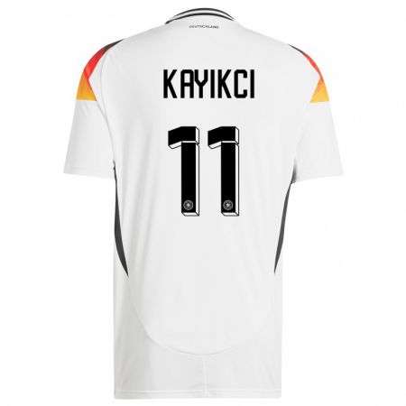 Kandiny Niño Camiseta Alemania Hasret Kayikci #11 Blanco 1ª Equipación 24-26 La Camisa Chile