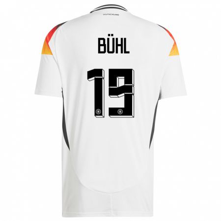 Kandiny Niño Camiseta Alemania Klara Buhl #19 Blanco 1ª Equipación 24-26 La Camisa Chile