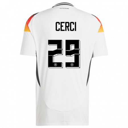 Kandiny Niño Camiseta Alemania Selina Cerci #29 Blanco 1ª Equipación 24-26 La Camisa Chile