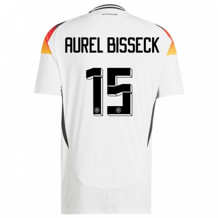 Kandiny Niño Camiseta Alemania Yann Aurel Bisseck #15 Blanco 1ª Equipación 24-26 La Camisa Chile