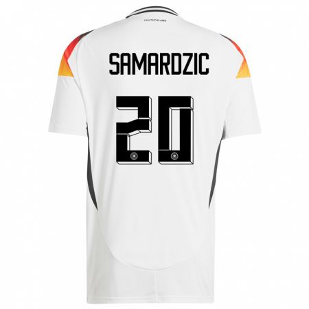 Kandiny Niño Camiseta Alemania Lazar Samardzic #20 Blanco 1ª Equipación 24-26 La Camisa Chile