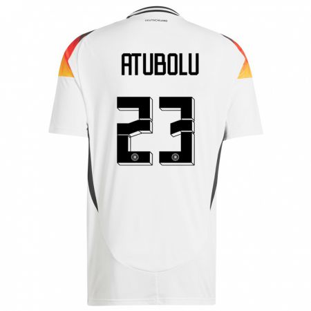 Kandiny Niño Camiseta Alemania Noah Atubolu #23 Blanco 1ª Equipación 24-26 La Camisa Chile