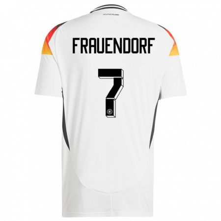 Kandiny Niño Camiseta Alemania Melkamu Frauendorf #7 Blanco 1ª Equipación 24-26 La Camisa Chile