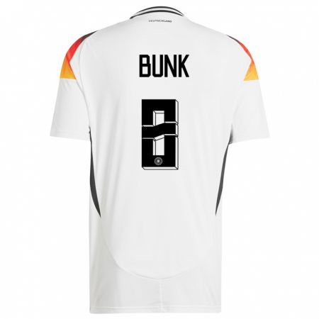 Kandiny Niño Camiseta Alemania Daniel Bunk #8 Blanco 1ª Equipación 24-26 La Camisa Chile