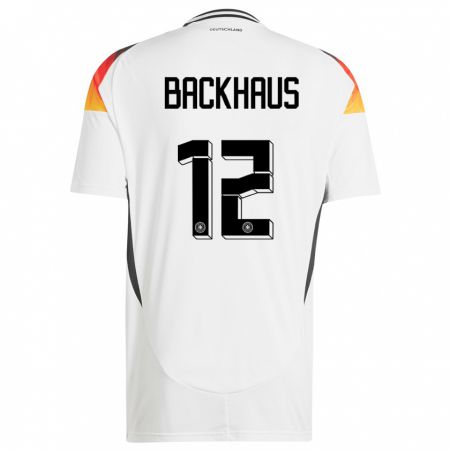 Kandiny Niño Camiseta Alemania Mio Backhaus #12 Blanco 1ª Equipación 24-26 La Camisa Chile