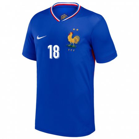 Kandiny Niño Camiseta Francia Faustine Robert #18 Azul 1ª Equipación 24-26 La Camisa Chile