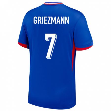 Kandiny Niño Camiseta Francia Antoine Griezmann #7 Azul 1ª Equipación 24-26 La Camisa Chile