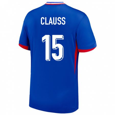 Kandiny Niño Camiseta Francia Jonathan Clauss #15 Azul 1ª Equipación 24-26 La Camisa Chile
