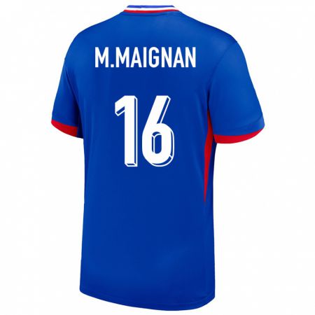 Kandiny Niño Camiseta Francia Mike Maignan #16 Azul 1ª Equipación 24-26 La Camisa Chile