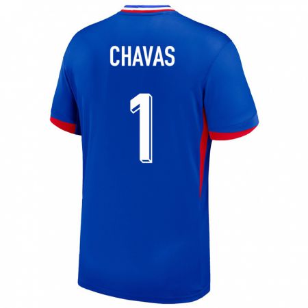 Kandiny Niño Camiseta Francia Mylene Chavas #1 Azul 1ª Equipación 24-26 La Camisa Chile