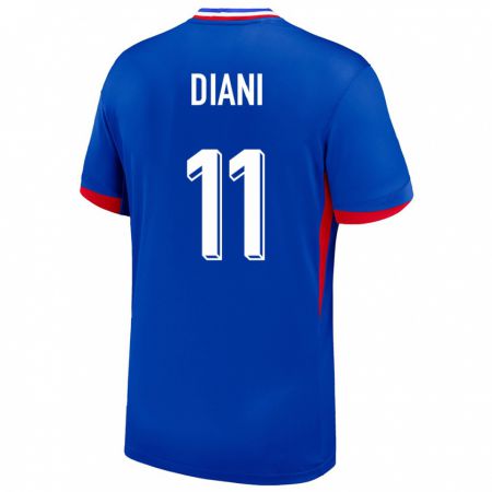 Kandiny Niño Camiseta Francia Kadidiatou Diani #11 Azul 1ª Equipación 24-26 La Camisa Chile