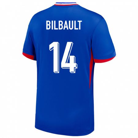 Kandiny Niño Camiseta Francia Charlotte Bilbault #14 Azul 1ª Equipación 24-26 La Camisa Chile