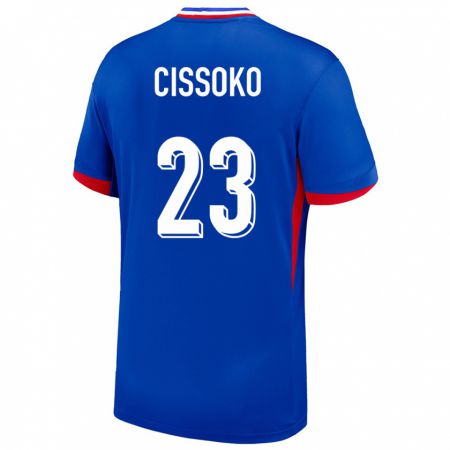 Kandiny Niño Camiseta Francia Hawa Cissoko #23 Azul 1ª Equipación 24-26 La Camisa Chile