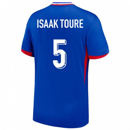 Kandiny Niño Camiseta Francia Souleymane Isaak Toure #5 Azul 1ª Equipación 24-26 La Camisa Chile
