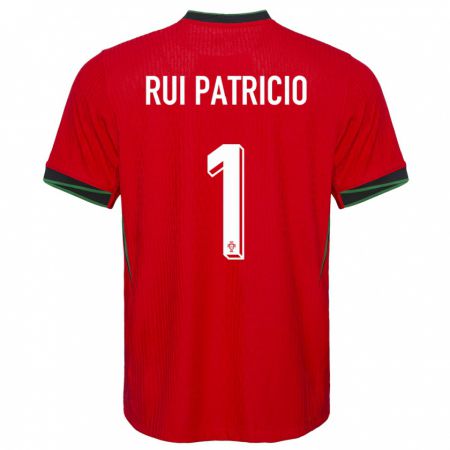 Kandiny Niño Camiseta Portugal Rui Patricio #1 Rojo 1ª Equipación 24-26 La Camisa Chile