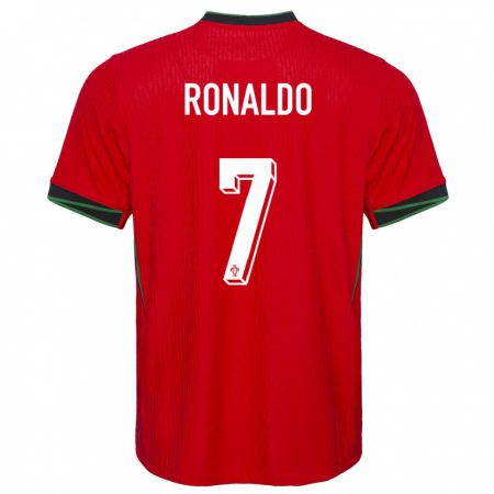 Kandiny Niño Camiseta Portugal Cristiano Ronaldo #7 Rojo 1ª Equipación 24-26 La Camisa Chile