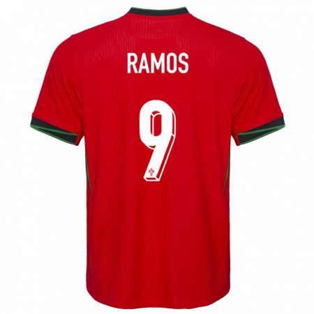Kandiny Niño Camiseta Portugal Goncalo Ramos #9 Rojo 1ª Equipación 24-26 La Camisa Chile