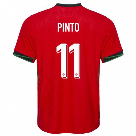 Kandiny Niño Camiseta Portugal Tatiana Pinto #11 Rojo 1ª Equipación 24-26 La Camisa Chile