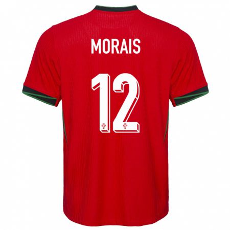 Kandiny Niño Camiseta Portugal Patricia Morais #12 Rojo 1ª Equipación 24-26 La Camisa Chile