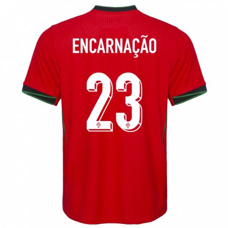 Kandiny Niño Camiseta Portugal Telma Encarnacao #23 Rojo 1ª Equipación 24-26 La Camisa Chile